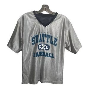 SEATTLE MARINERS XXL Reversible Jersey Kids Boys Size L Blue Grey V-neck Graphic